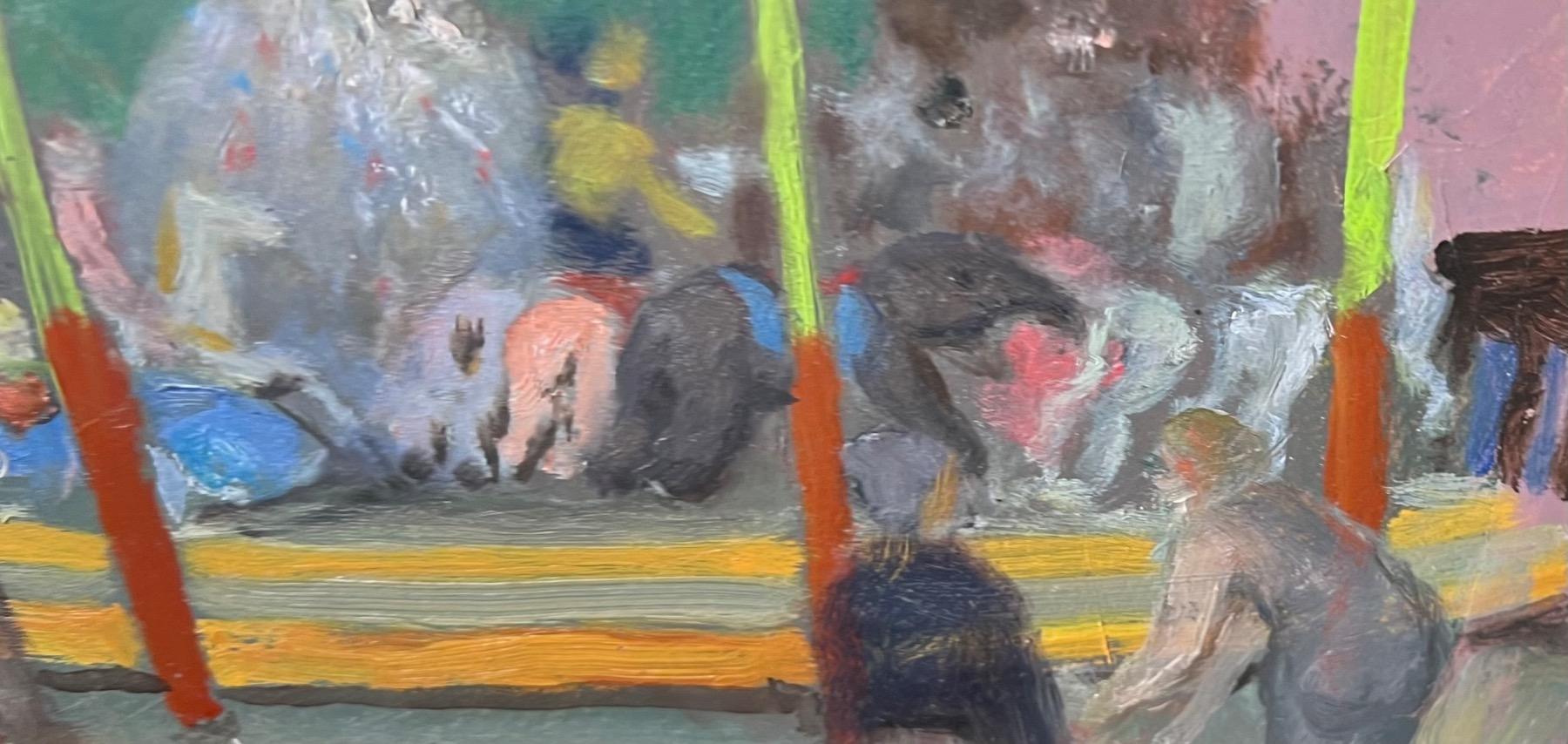 The carrousel ( oil on paper on board )