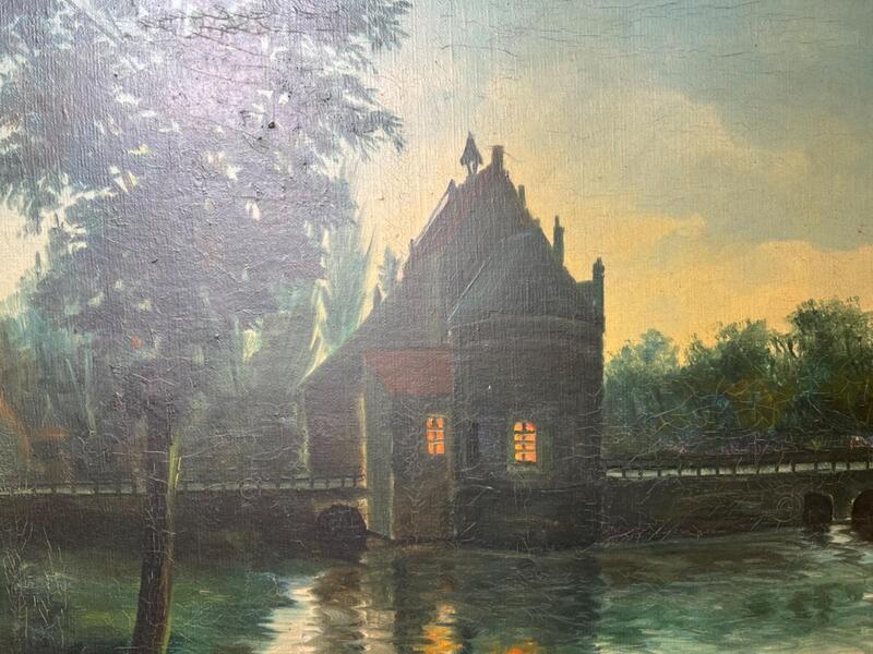 The castle in the evening ( oil on canvas )
