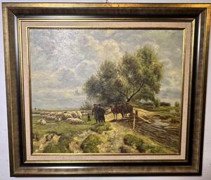 The cattle merchants ( oil on canvas)