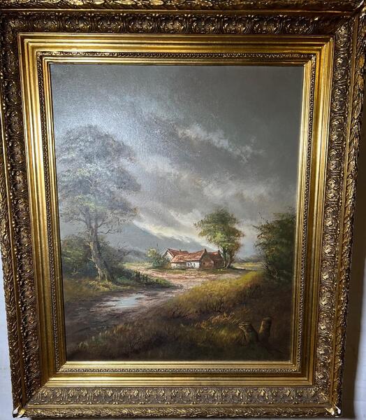 The cottage in the autumn ( oil on canvas) The cottage in the autumn ( oil on canvas)
