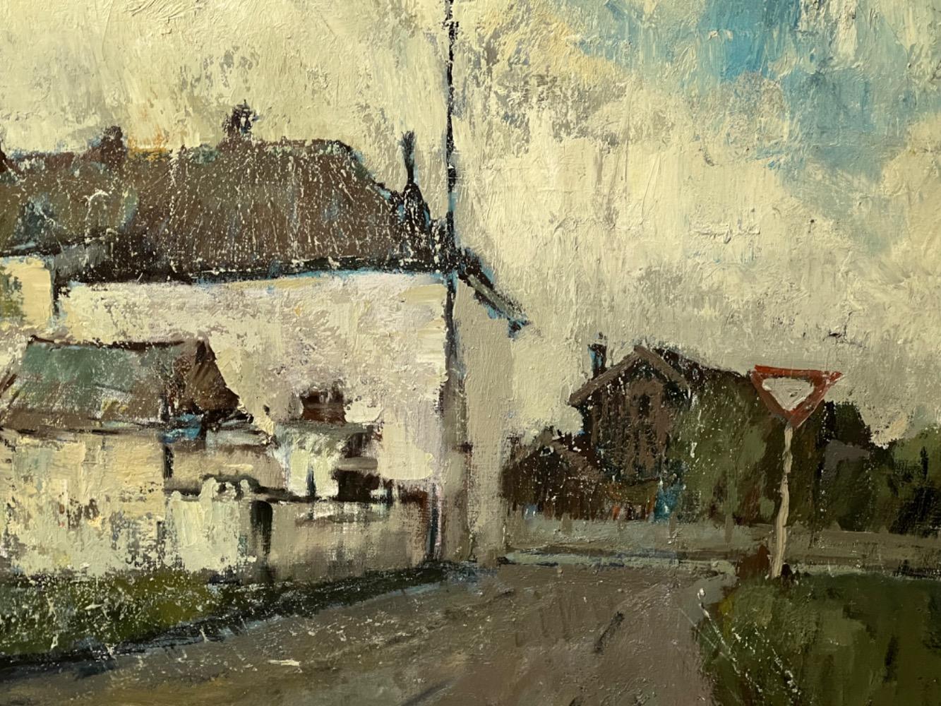 The crossroads of the village ( oil on canvas )