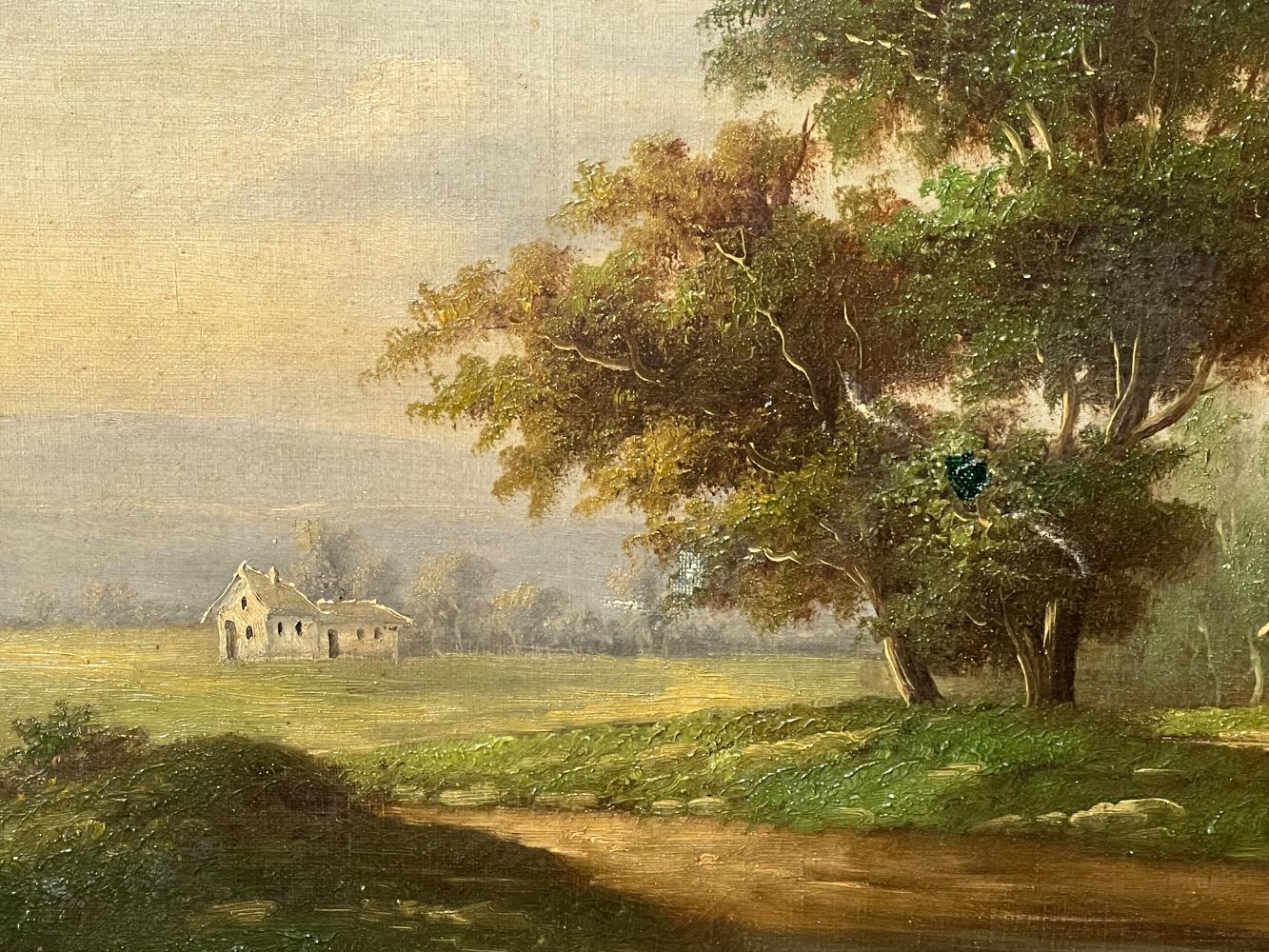 The daily life at the farm ( oil on canvas )