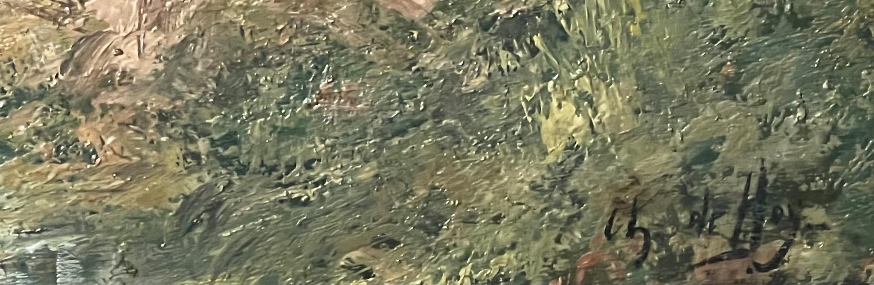 The daily life at the farm ( oil on canvas )