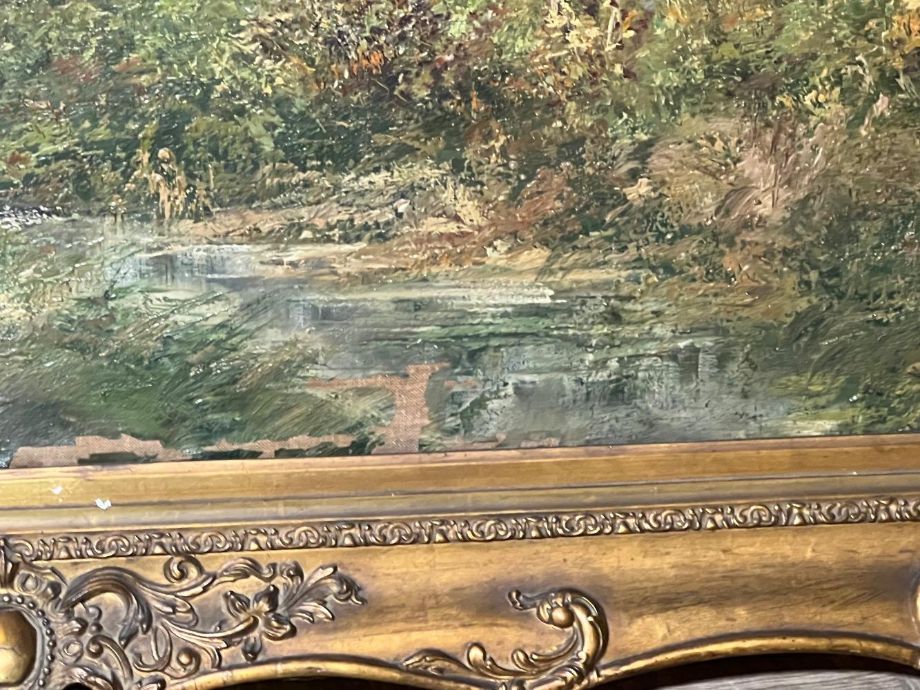 The daily life at the farm ( oil on canvas )