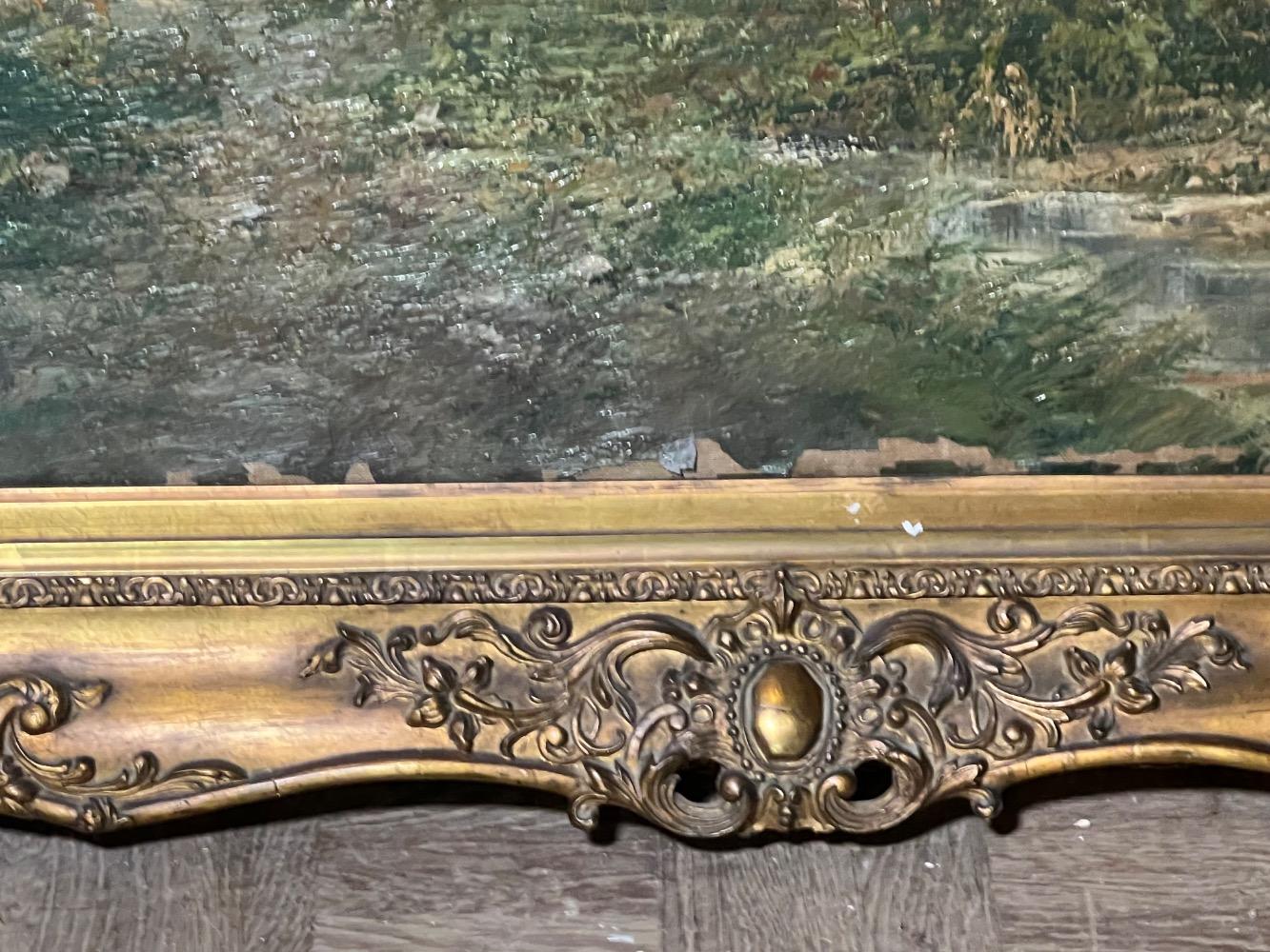 The daily life at the farm ( oil on canvas )