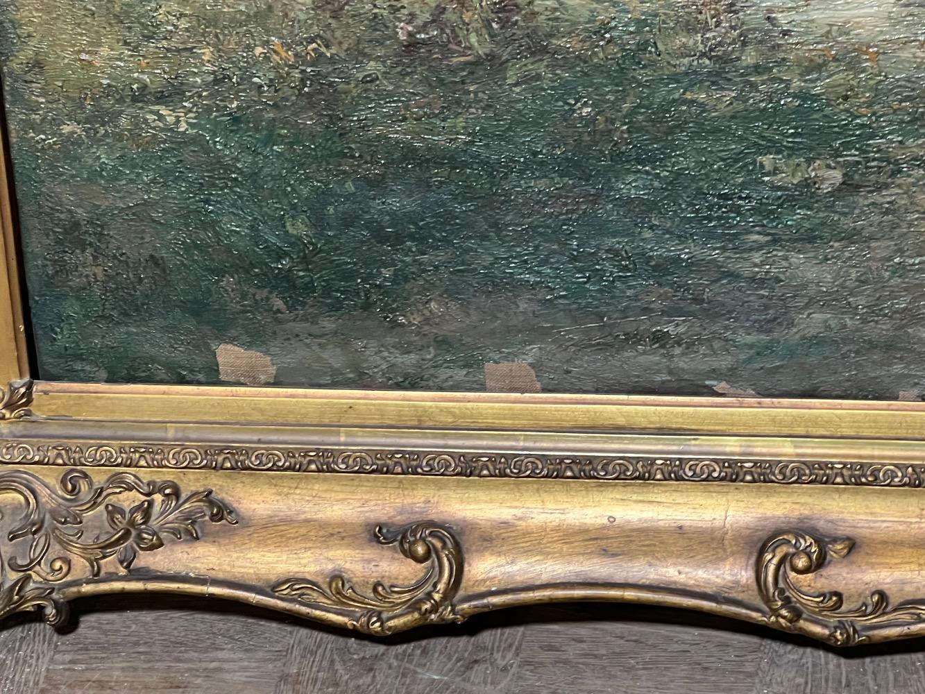 The daily life at the farm ( oil on canvas )