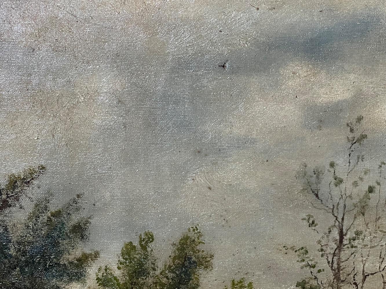 The daily life at the riverside ( oil on canvas)