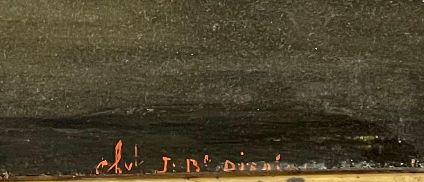 The daily life at the riverside ( oil on panel )