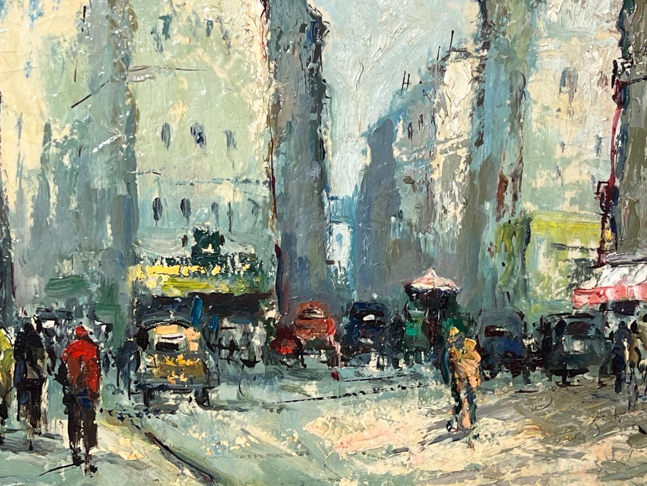 The daily life in Paris ( oil on canvas )
