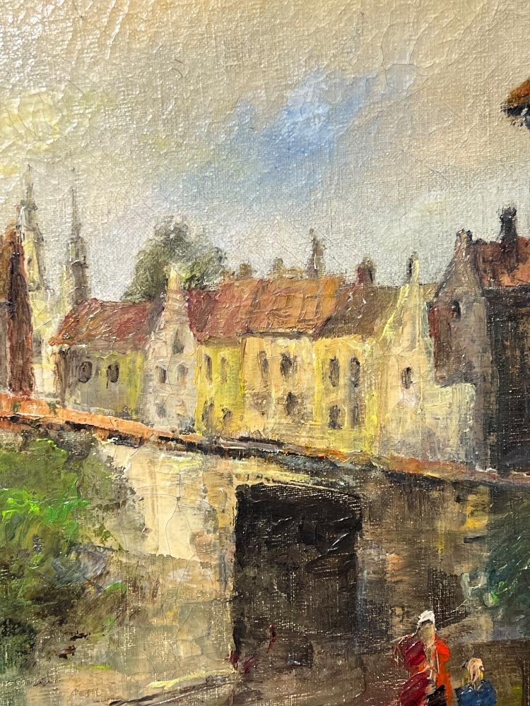 The daily life in the city ( oil on canvas )