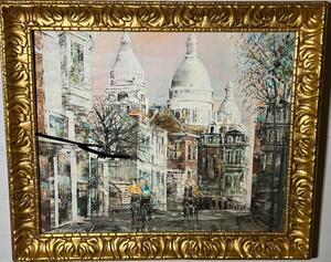 The daily life in the city ( oil on canvas )