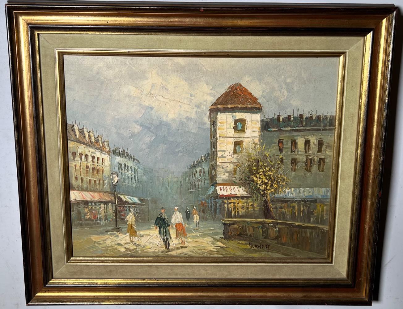 The daily life in the city ( oil on canvas )