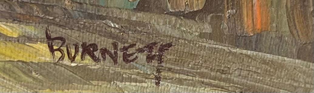 The daily life in the city ( oil on canvas )