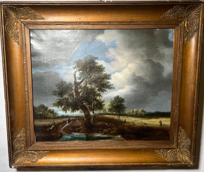 The daily life in the countryside ( oil canvas )