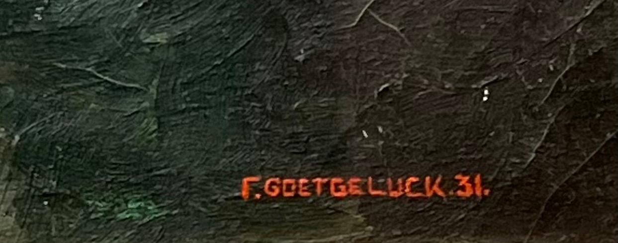 The entrance of the castle ( oil on canvas )