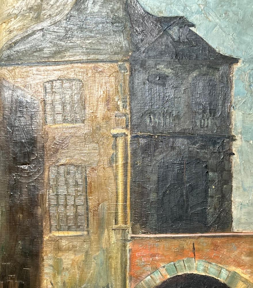 The entrance of the castle ( oil on canvas )