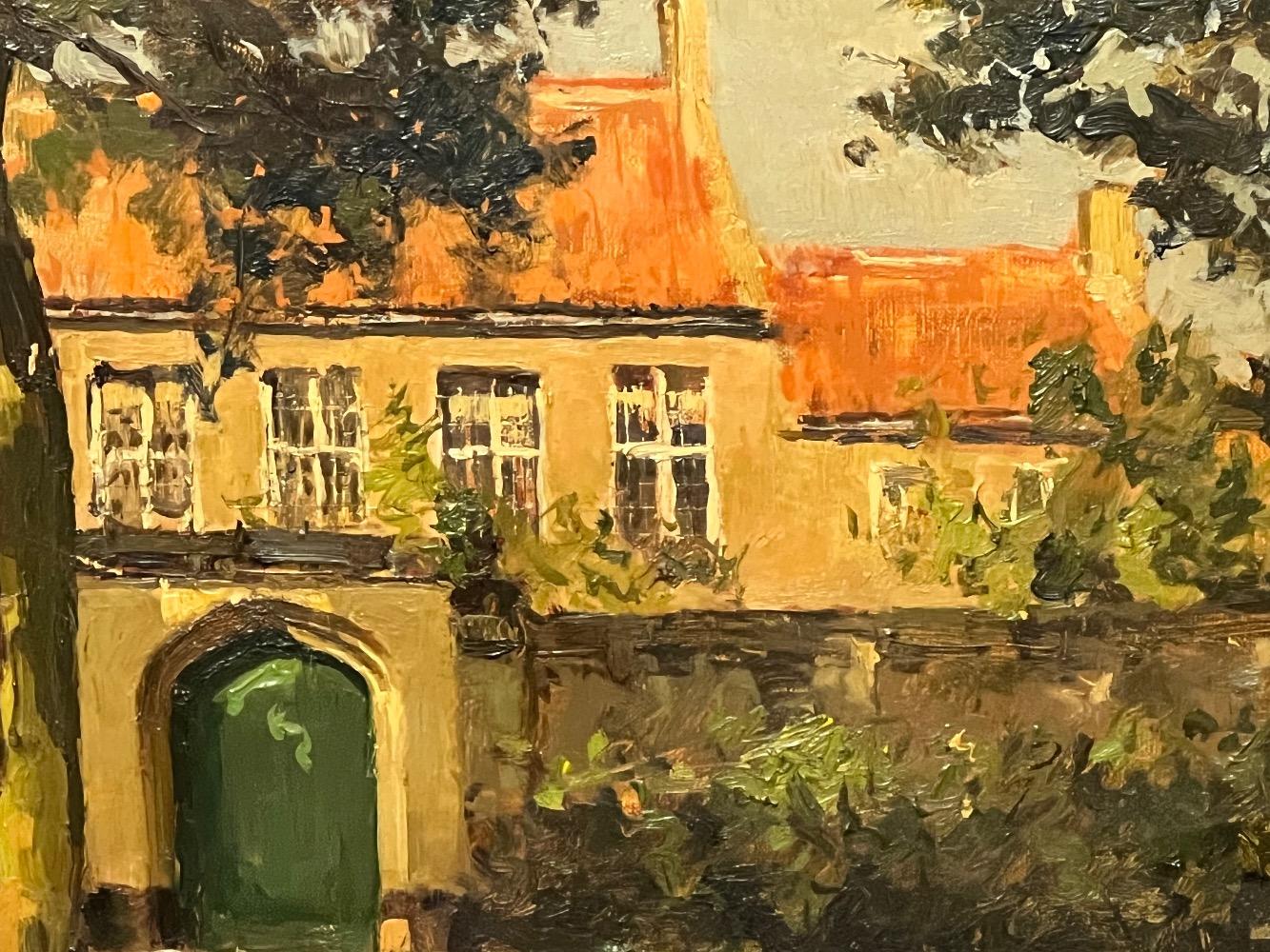 The entrance of the castle ( oil on canvas )