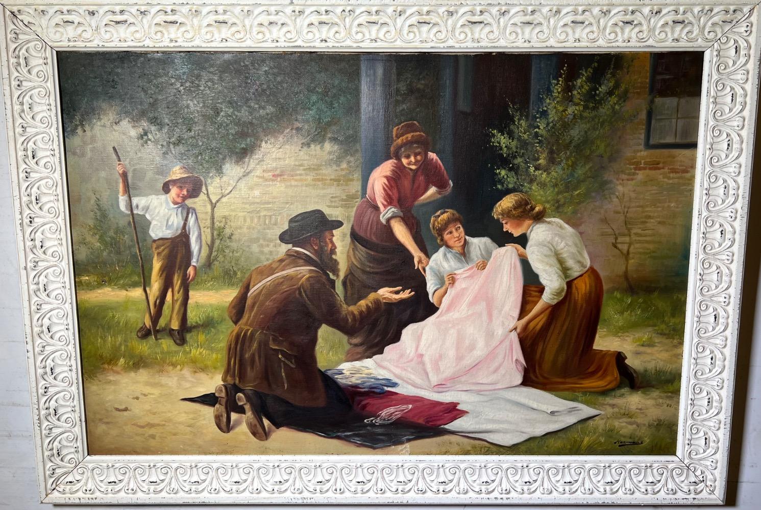 The fabric seller ( oil on canvas)
