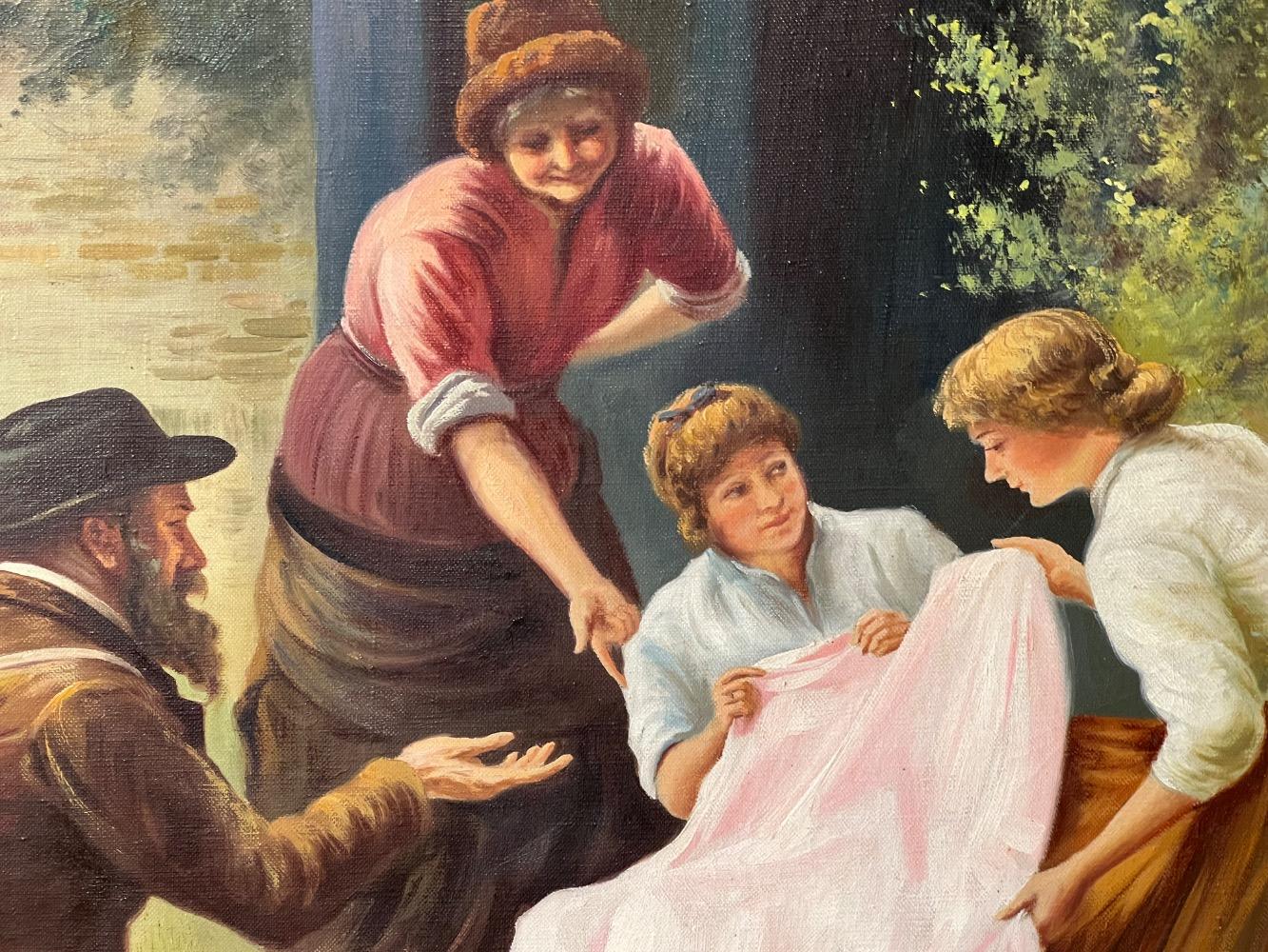 The fabric seller ( oil on canvas)