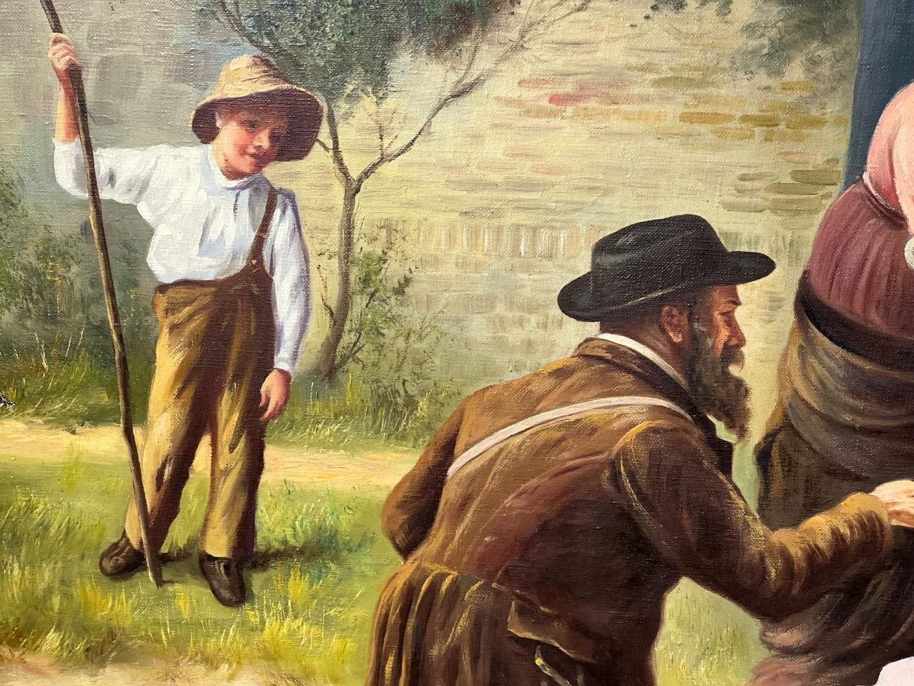 The fabric seller ( oil on canvas)