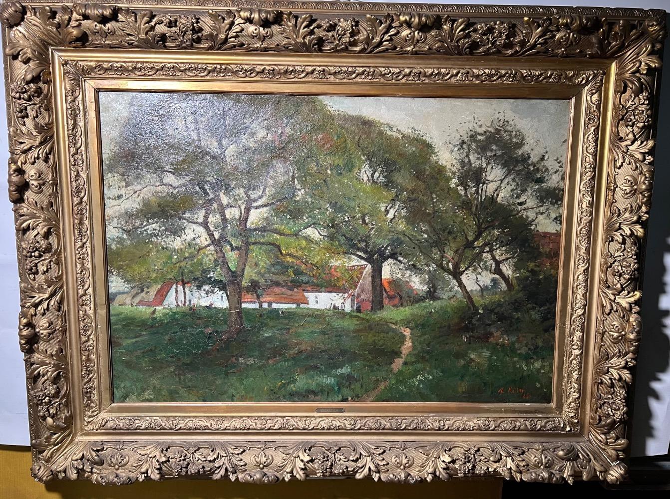 The farm in the summertime ( oil on canvas )