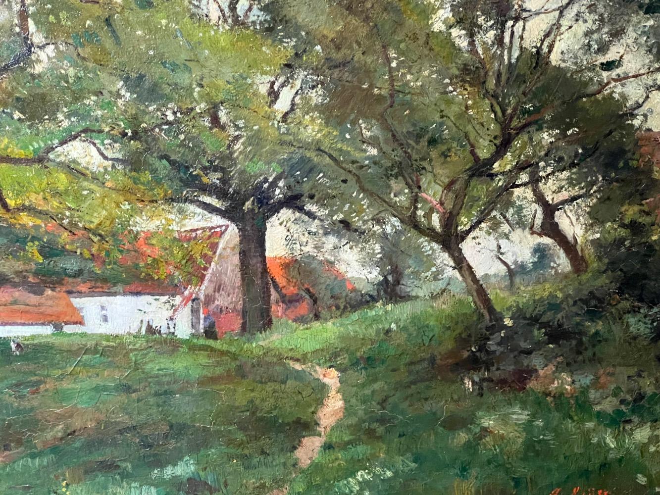 The farm in the summertime ( oil on canvas )