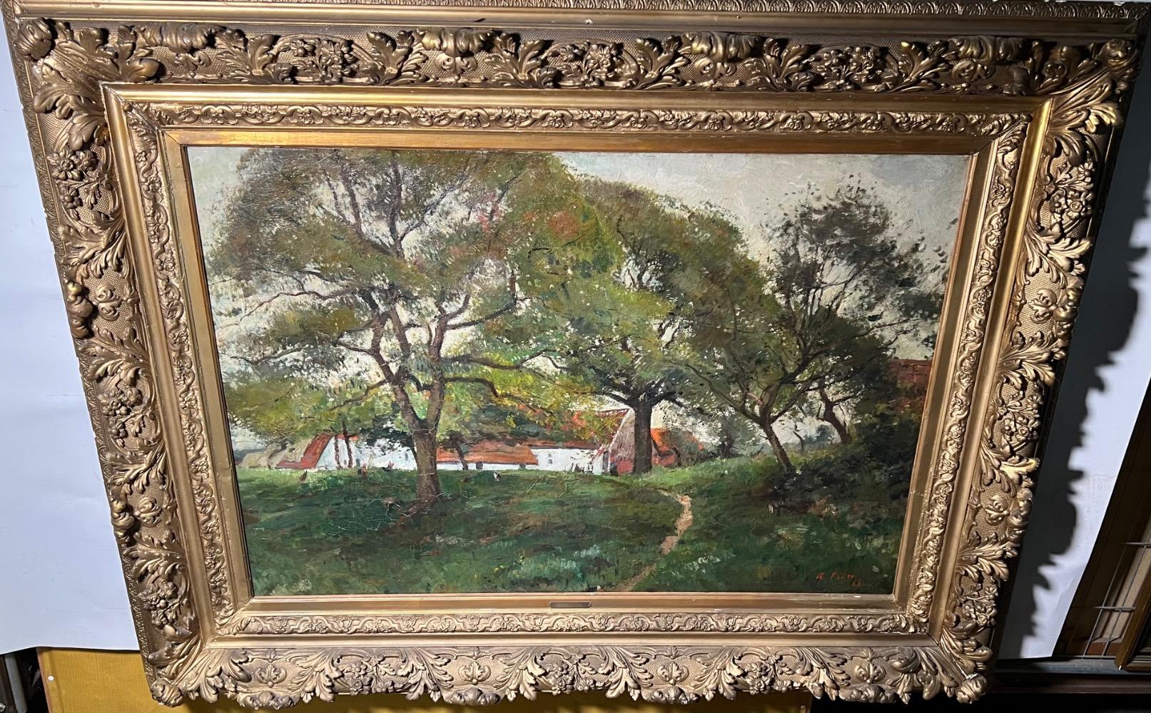 The farm in the summertime ( oil on canvas )