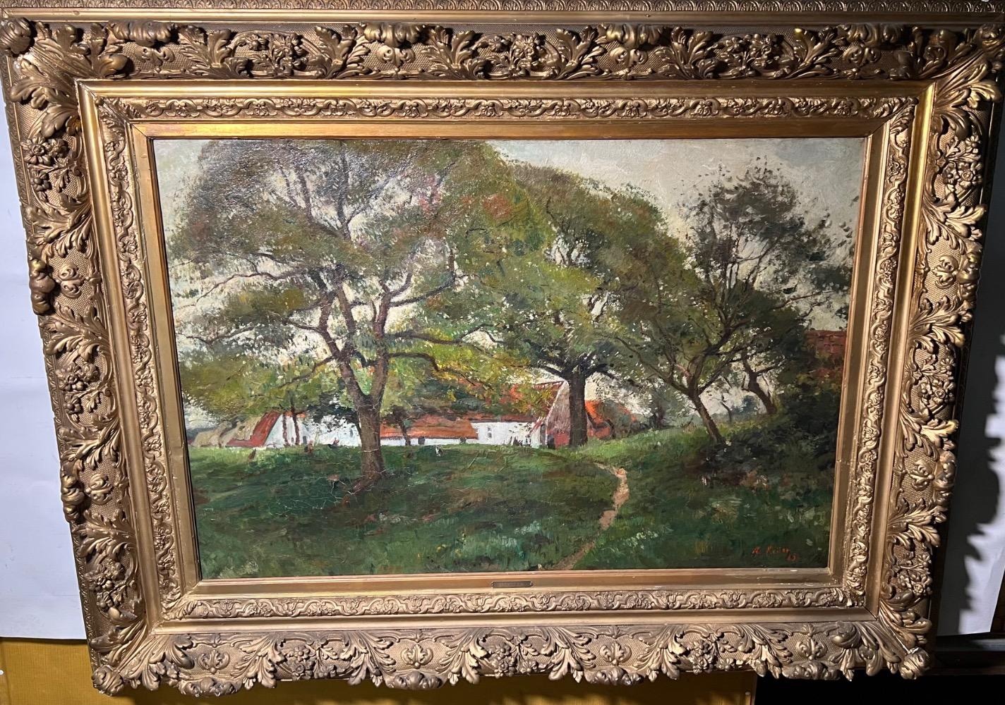 The farm in the summertime ( oil on canvas )