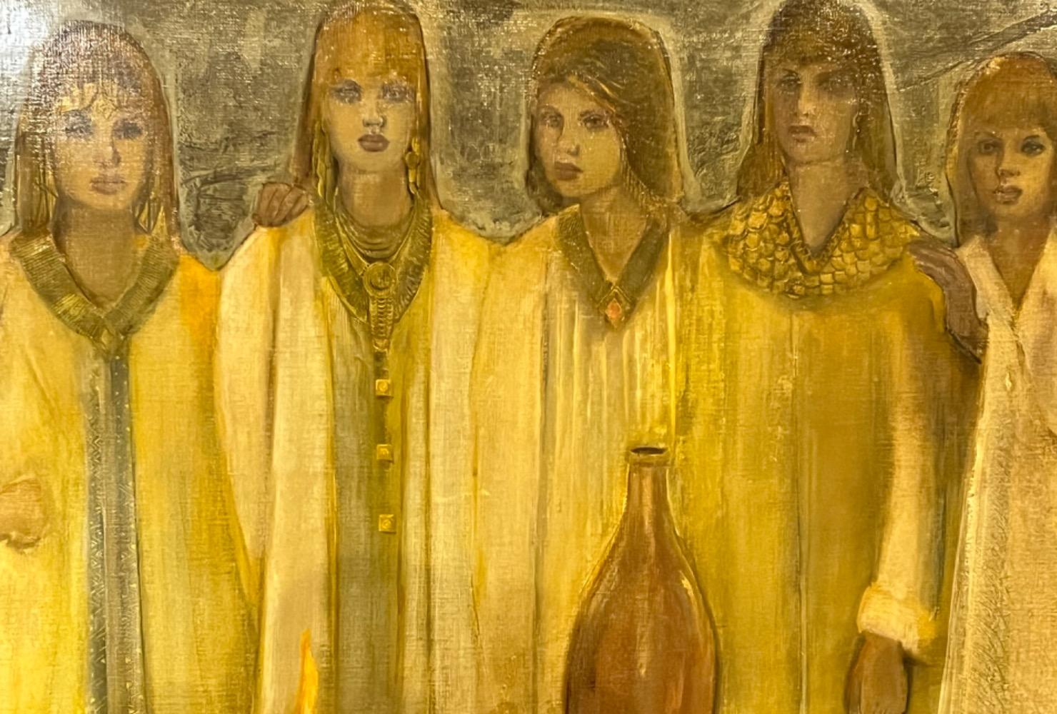 The five wise virgins ( oil on canvas )