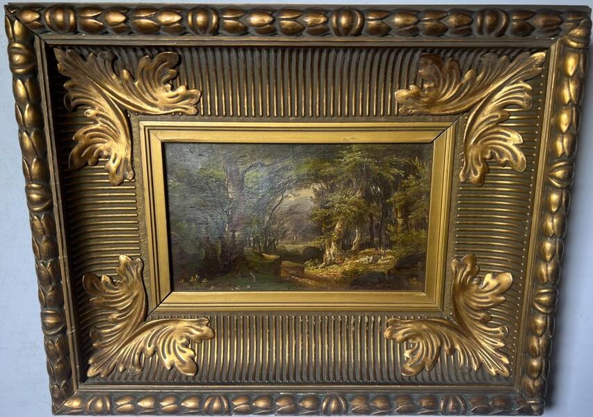 The forest in the summertime ( oil on canvas on board )