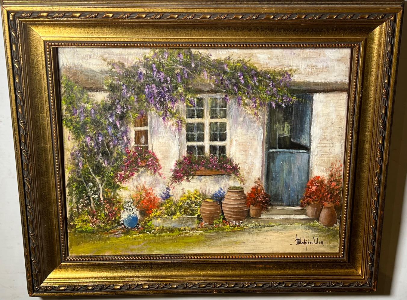 The garden in the summertime ( oil on canvas )