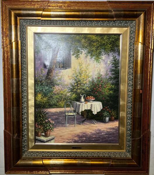 The garden in the summertime ( oil on canvas )