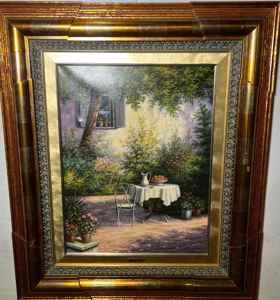 The garden in the summertime ( oil on canvas )