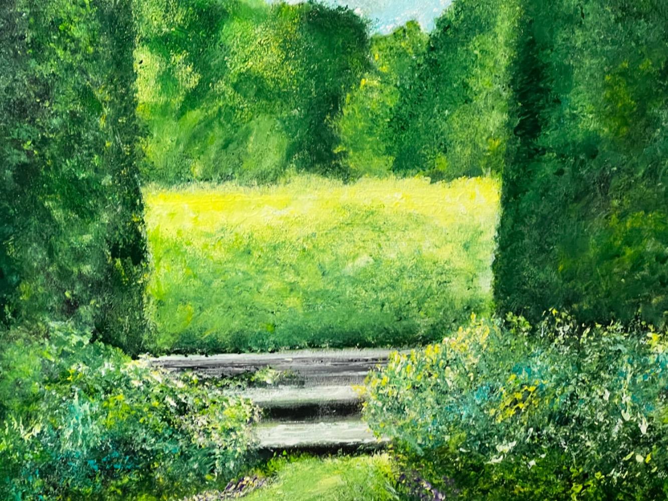 The garden in the summertime ( oil on canvas )