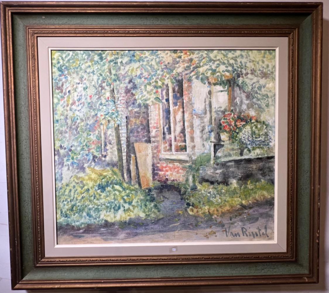 The garden of the artist ( oil on canvas )