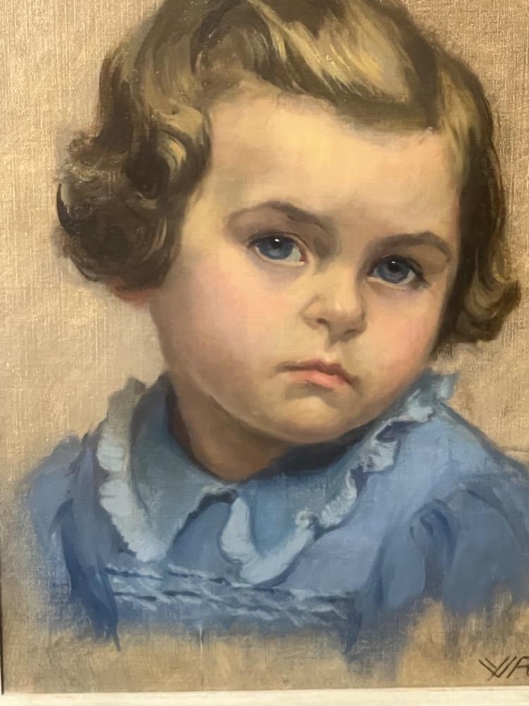 The girl in blue ( oil on canvas )