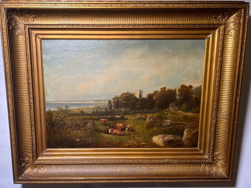 The happy cows in the summertime ( oil on canvas )