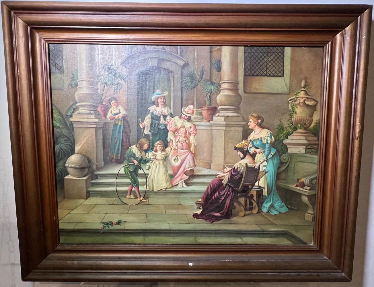 The happy family ( oil on canvas )