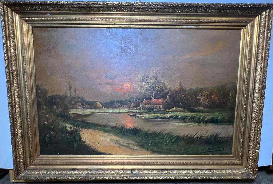 The happy fisherman ( oil on canvas )