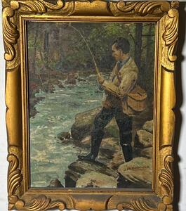 The happy fisherman ( oil on canvas)