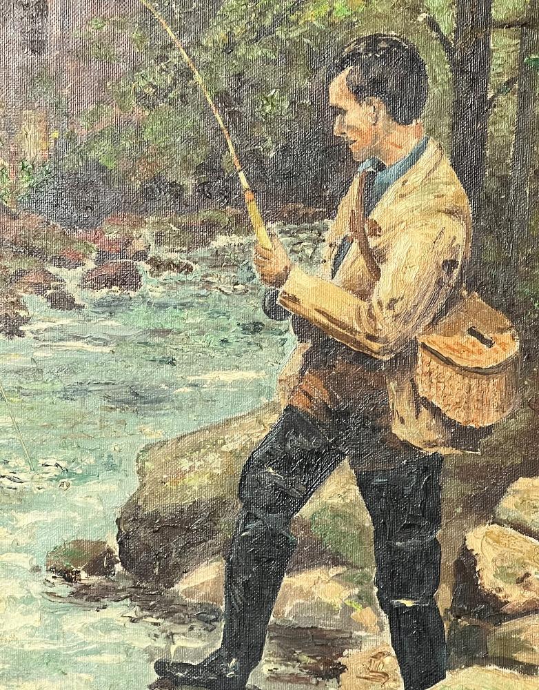 The happy fisherman ( oil on canvas)
