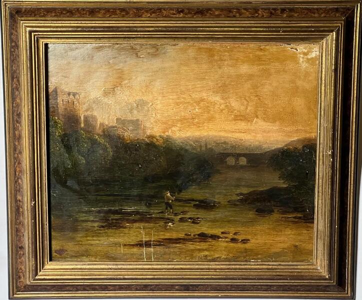 The happy fisherman ( oil on canvas on board )