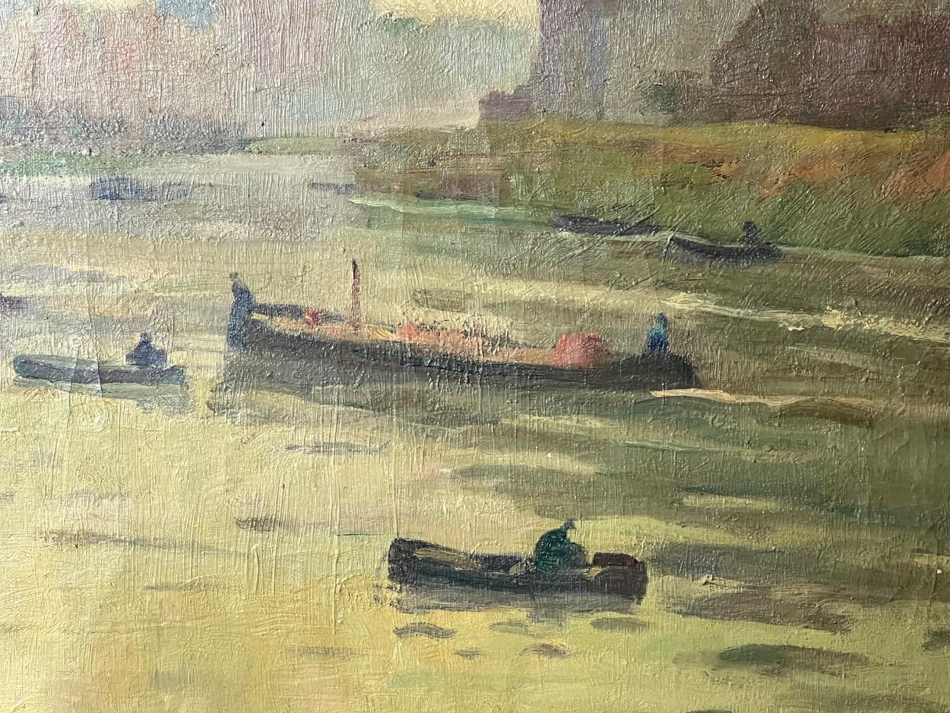 The happy fishermen ( oil on canvas )