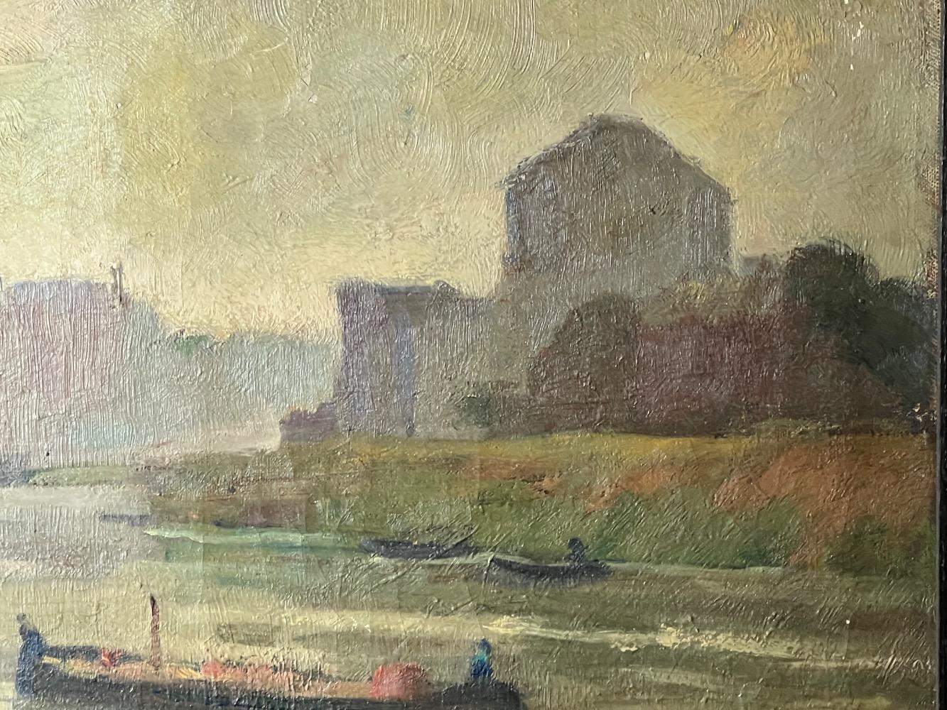 The happy fishermen ( oil on canvas )