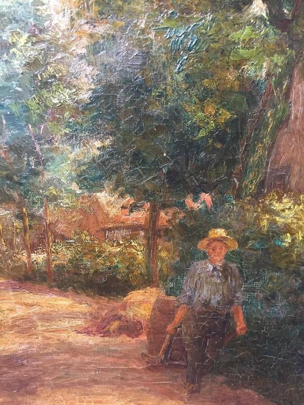 The happy gardener ( oil on canvas)