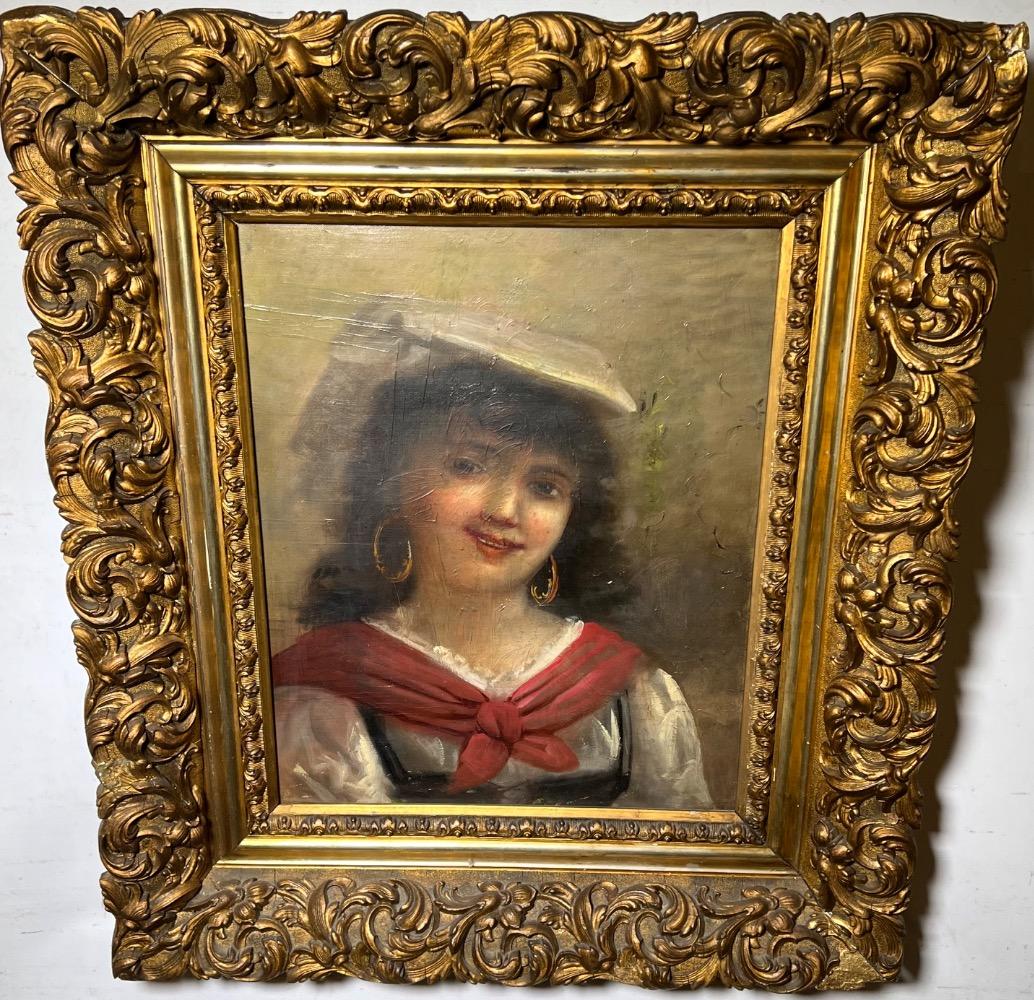 The happy girl ( oil on canvas)