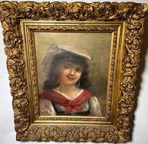 The happy girl ( oil on canvas)