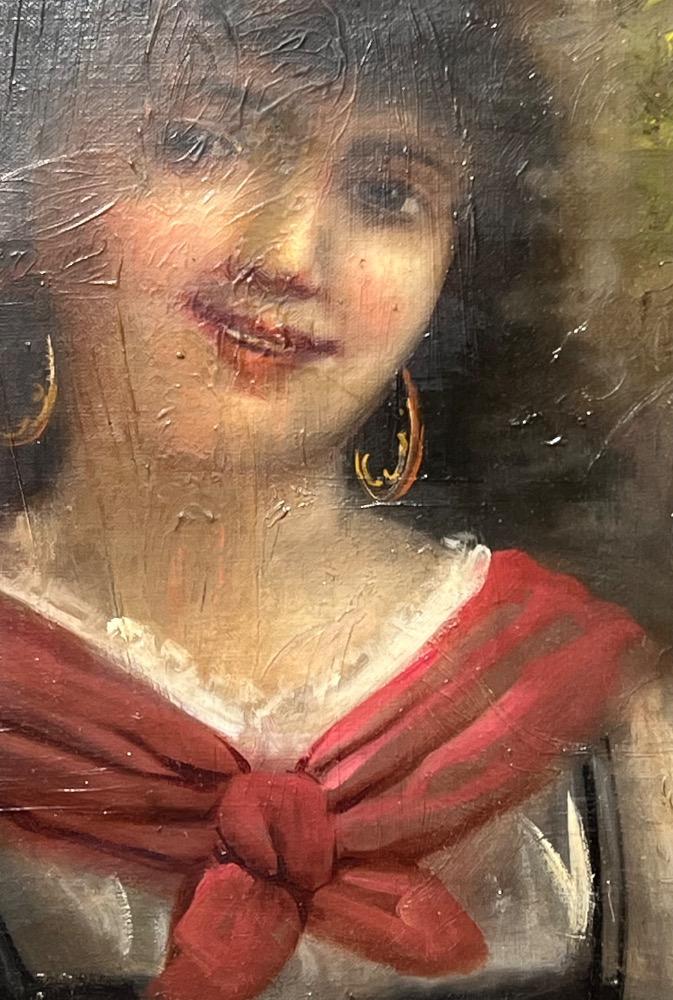 The happy girl ( oil on canvas)