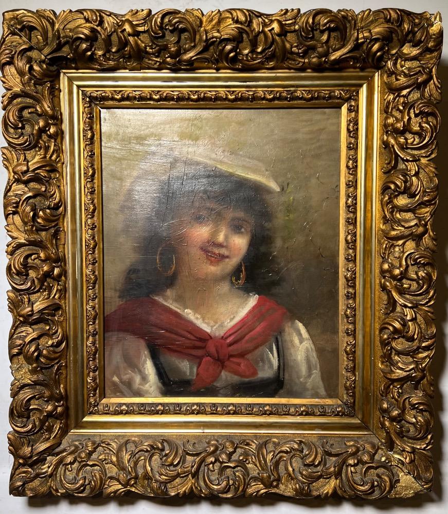 The happy girl ( oil on canvas)