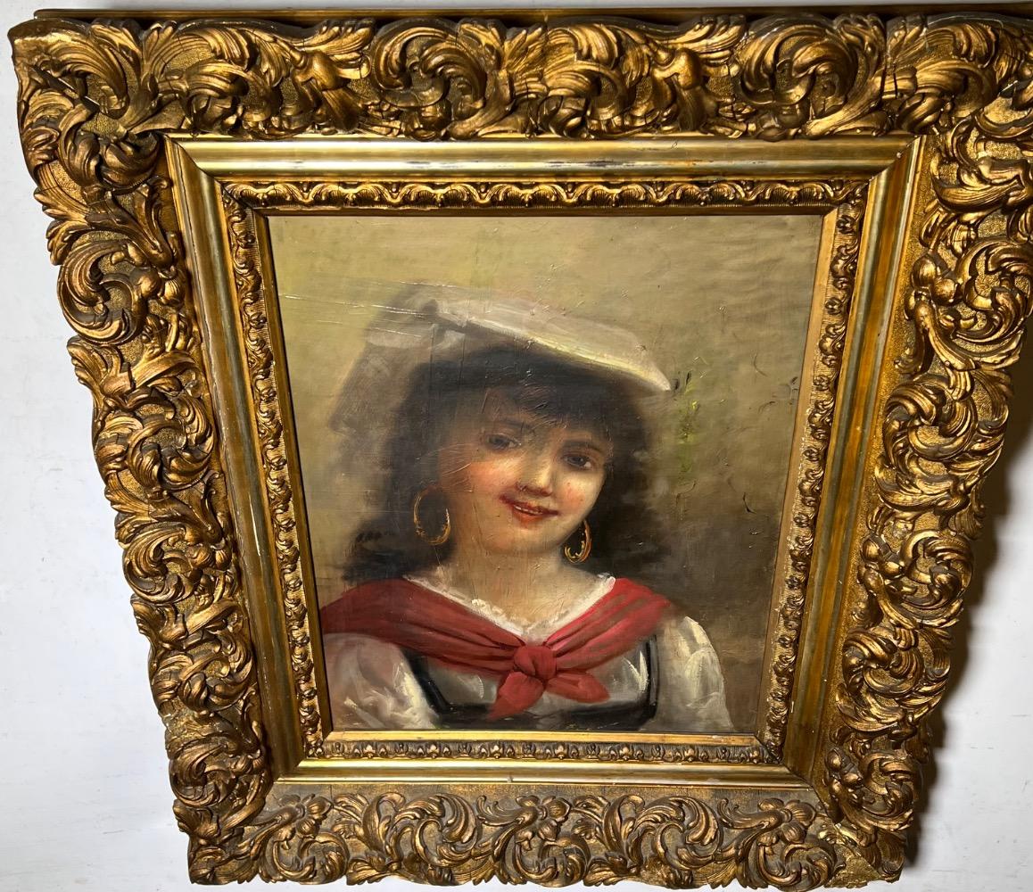 The happy girl ( oil on canvas)